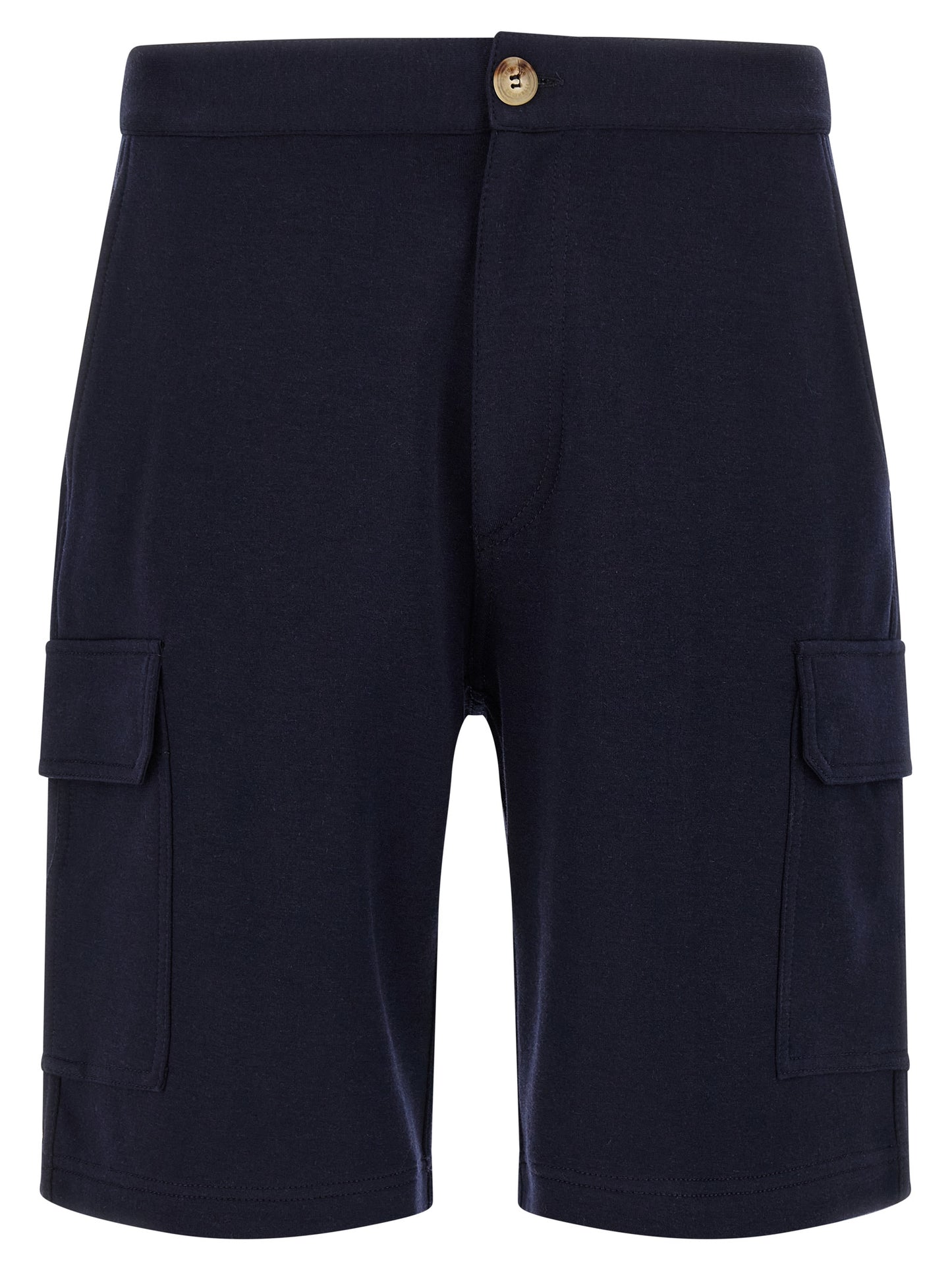 Brunello Cucinelli The Cargo Men's Silk Polyamide Cotton & Cashmere Bermuda Shorts - Blue
