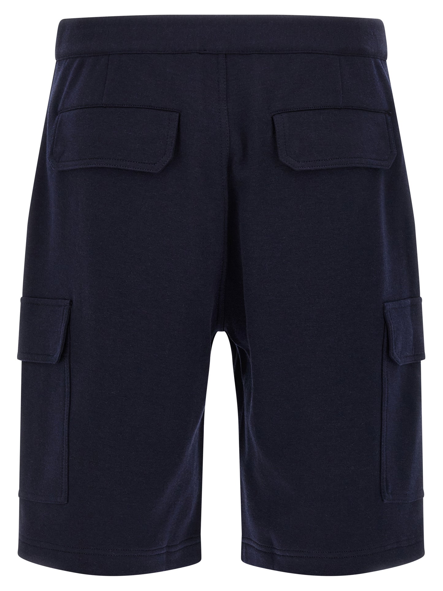 Brunello Cucinelli The Cargo Men's Silk Polyamide Cotton & Cashmere Bermuda Shorts - Blue