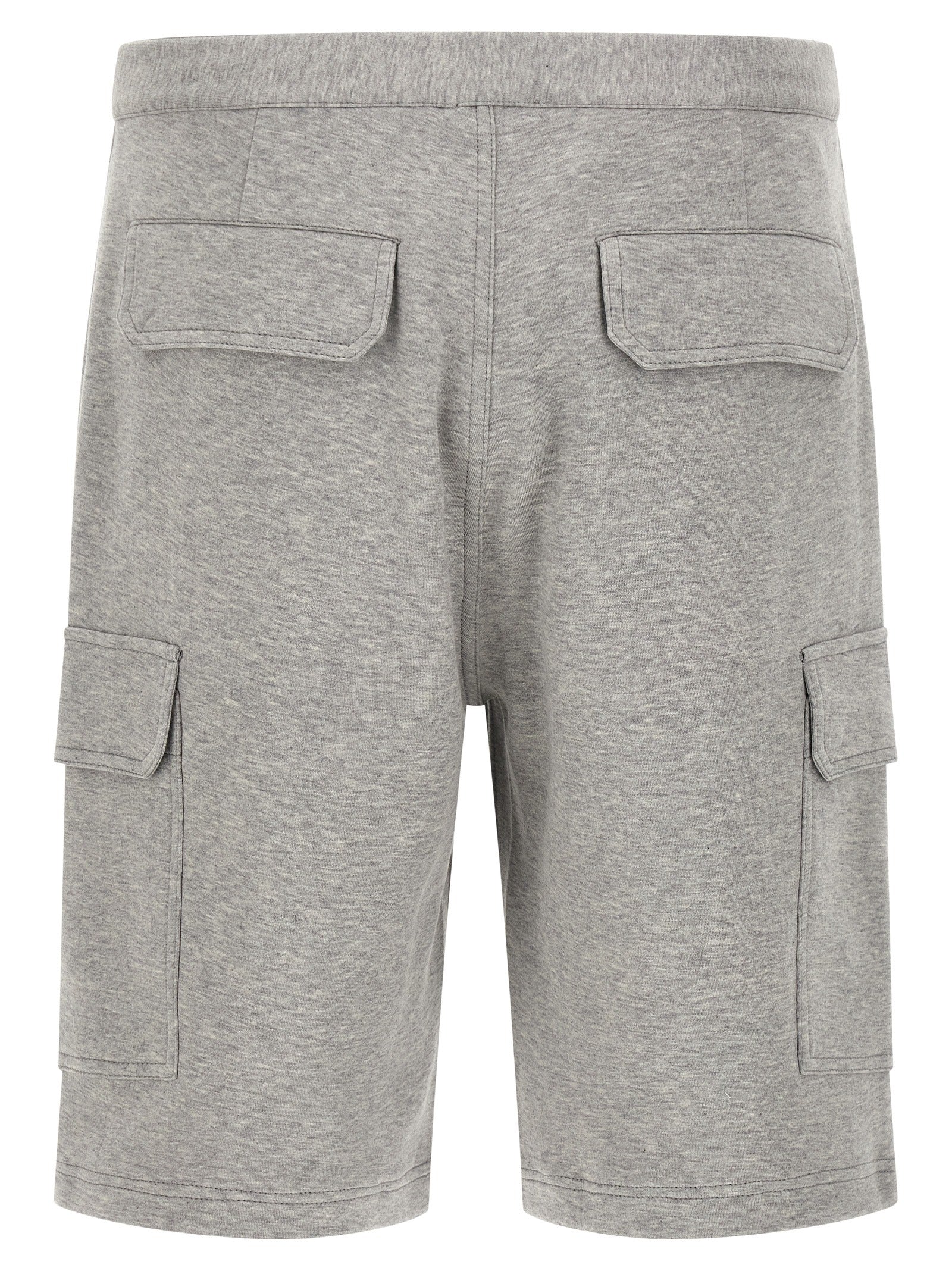 Bermuda Shorts by Brunello Cucinelli for men in silk polyamide cotton & cashmere gray features an tailored silhouette, showcasing a tailored with a short and for a sophisticated look.