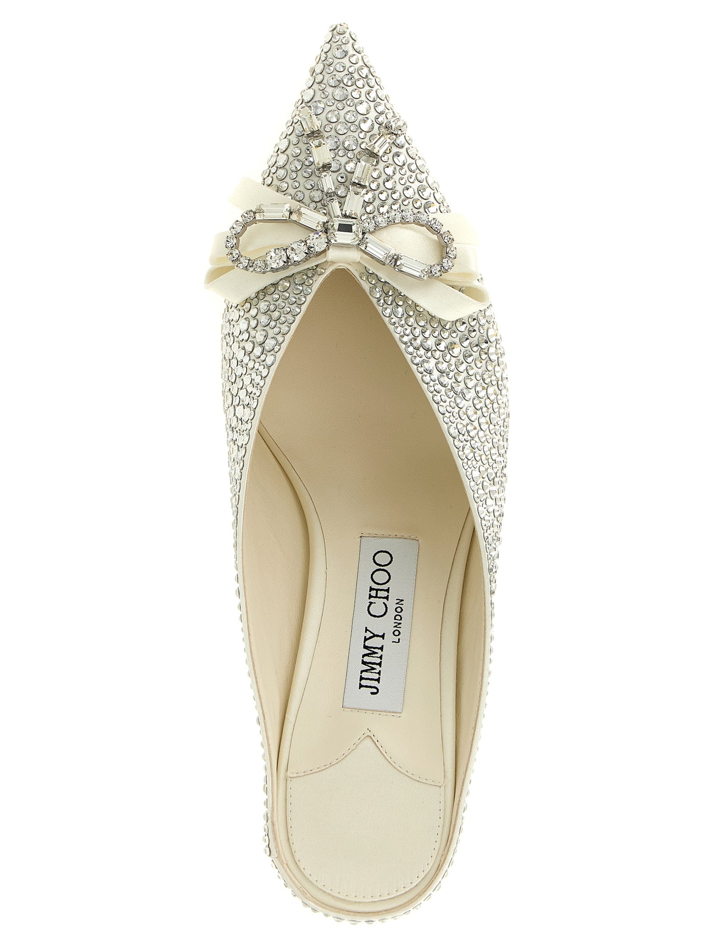 Mid-Heel Spool Pumps Heels by Jimmy Choo for women in leather satin & crystal silver features a effortless chic silhouette, showcasing the Women's Leather Satin & Crystal Mid-Heel Spool Pumps Heels design with a effortless chic mid-heel spool-heel and pointed toe style for a effortless chic finish.
