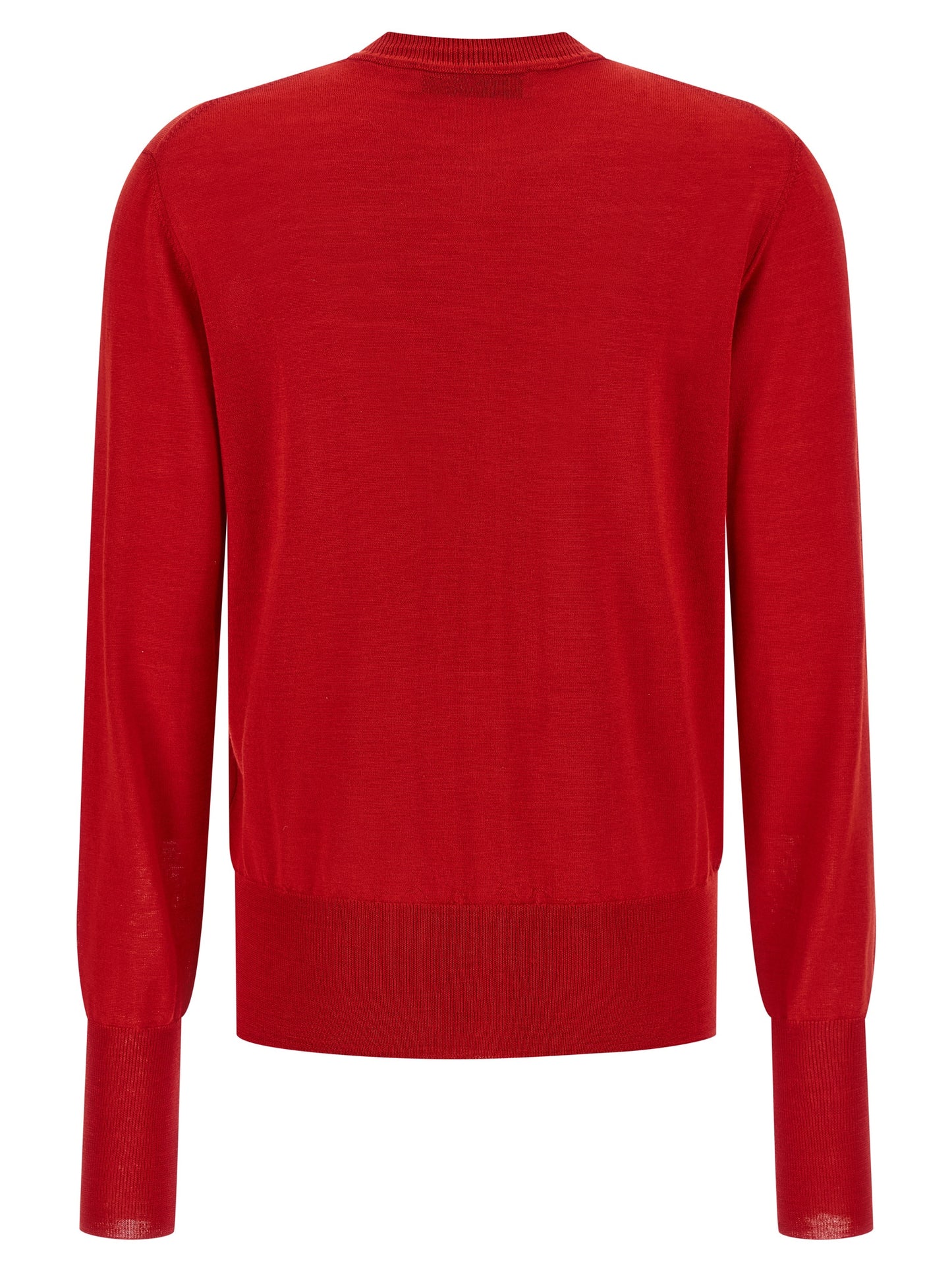 Cardigan by Vivienne Westwood for women in wool & silk multicolor & red features an impeccable silhouette, showcasing a sophisticated crew neckline and detail for a truly impeccable finish.