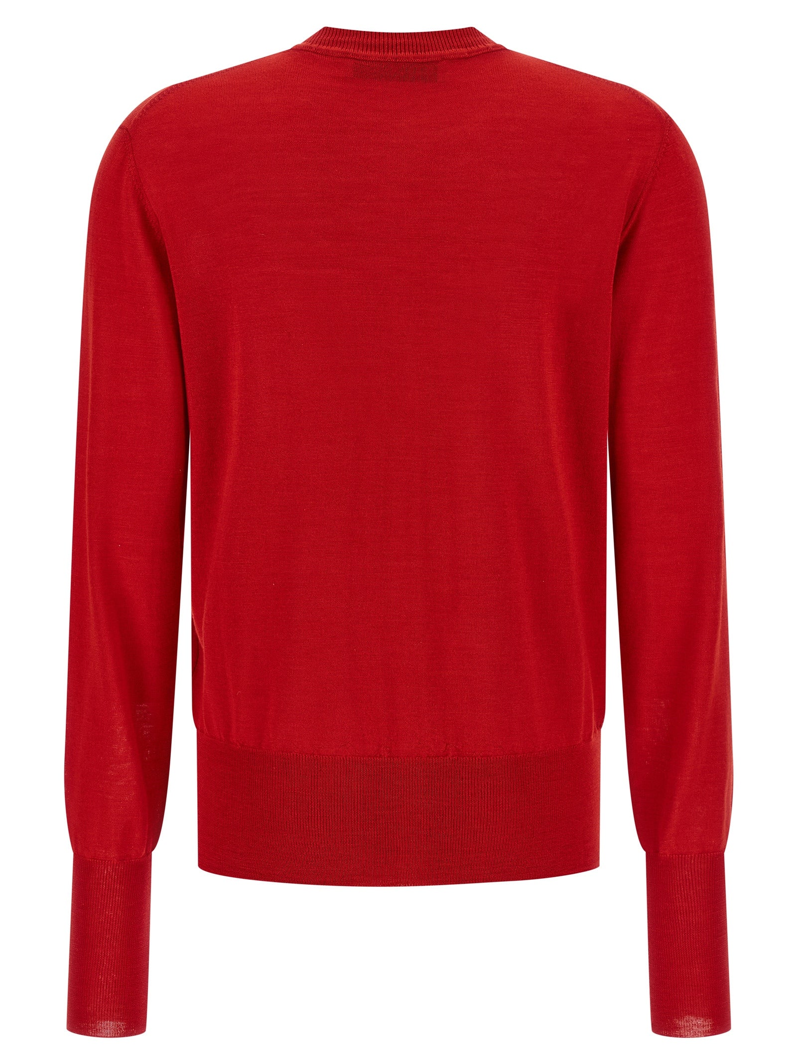 Cardigan by Vivienne Westwood for women in wool & silk multicolor & red features an impeccable silhouette, showcasing a sophisticated crew neckline and detail for a truly impeccable finish.