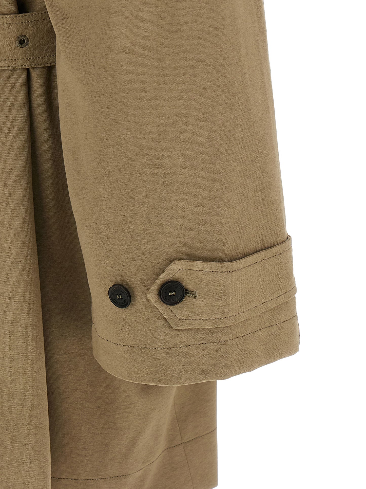 Balenciaga Women's Double Breasted Cotton Trench Coat - Beige