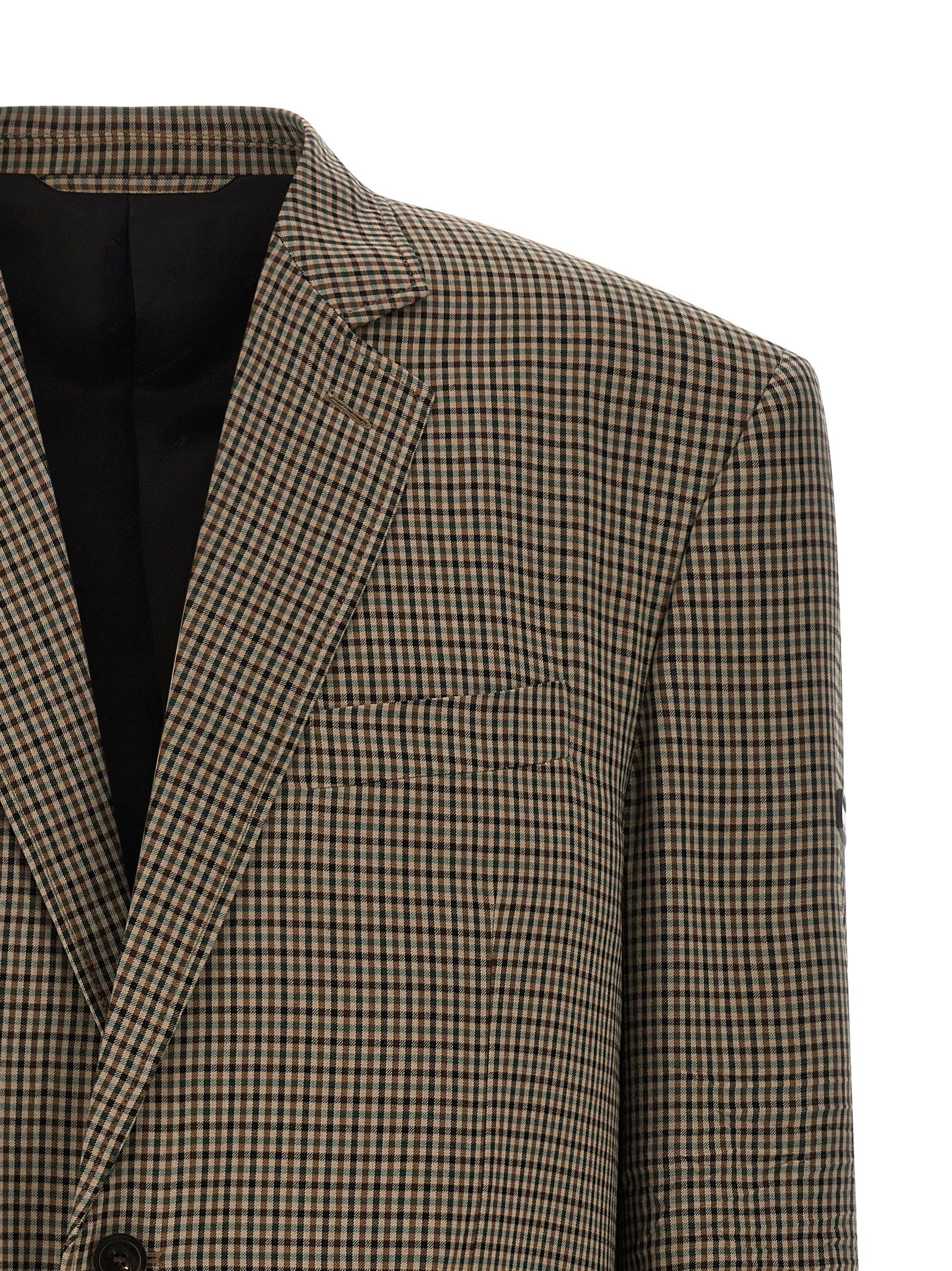 Blazer by Balenciaga for men in lyocell brown & print presents a distinguished silhouette, detailed with a distinguished and distinctive for a truly sophisticated finish.
