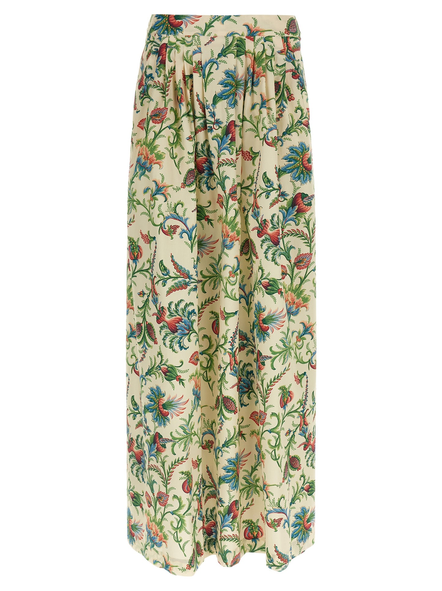 Skirt by Etro for women in cotton multicolor, patterned & floral features a sublime silhouette, showcasing the sublime design of the Women's Pleated High Rise Cotton Mini Skirt in a sophisticated mini.