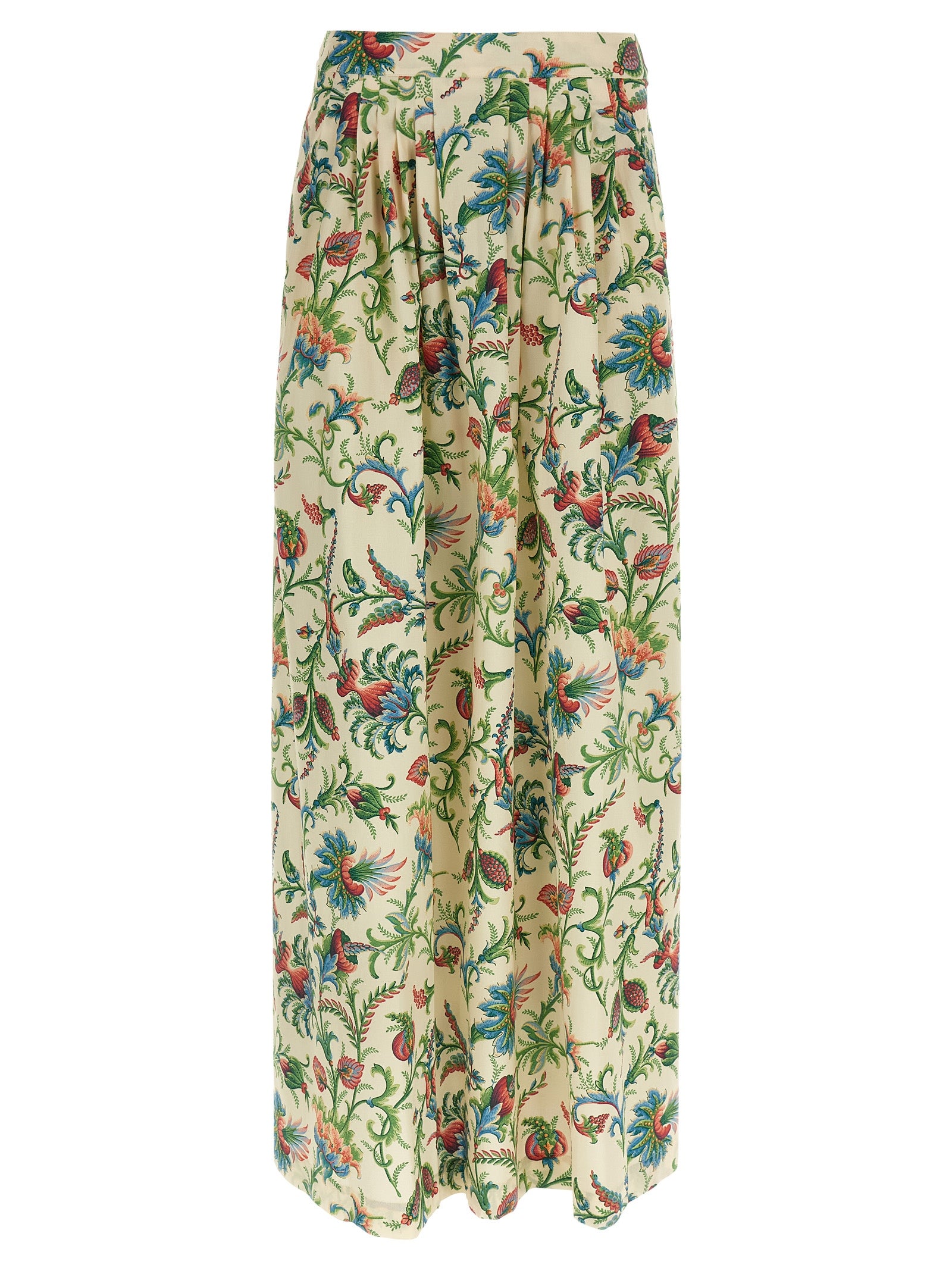 Skirt by Etro for women in cotton multicolor, patterned & floral features a sublime silhouette, showcasing the sublime design of the Women's Pleated High Rise Cotton Mini Skirt in a sophisticated mini.