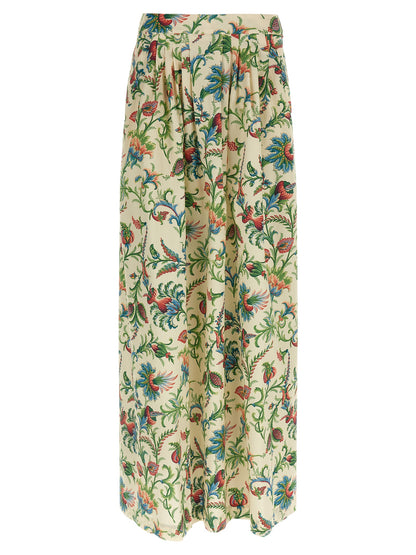 Skirt by Etro for women in cotton multicolor, patterned & floral features a sublime silhouette, showcasing the sublime design of the Women's Pleated High Rise Cotton Mini Skirt in a sophisticated mini.