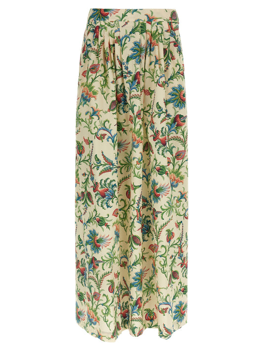 Skirt by Etro for women in cotton multicolor, patterned & floral features a sublime silhouette, showcasing the sublime design of the Women's Pleated High Rise Cotton Mini Skirt in a sophisticated mini.