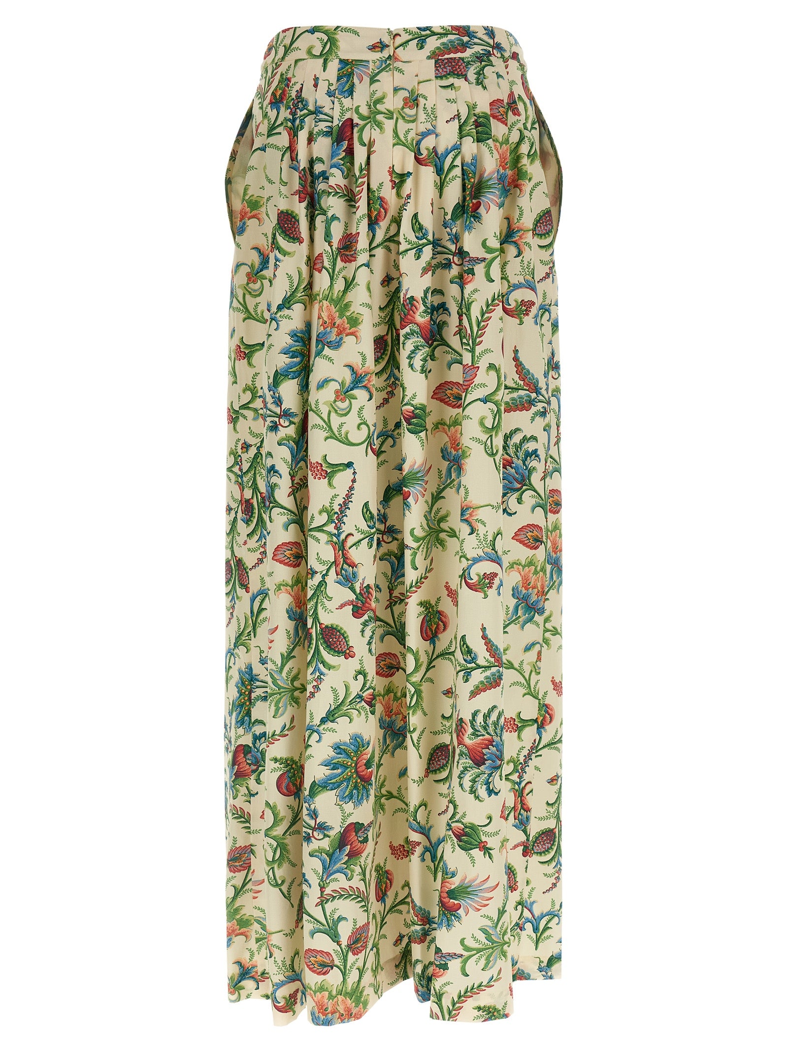 Skirt by Etro for women in cotton multicolor, patterned & floral features a contoured silhouette from the Women's Pleated High Rise Cotton Mini Skirt collection, characterized by its contoured mini for a contoured finish.