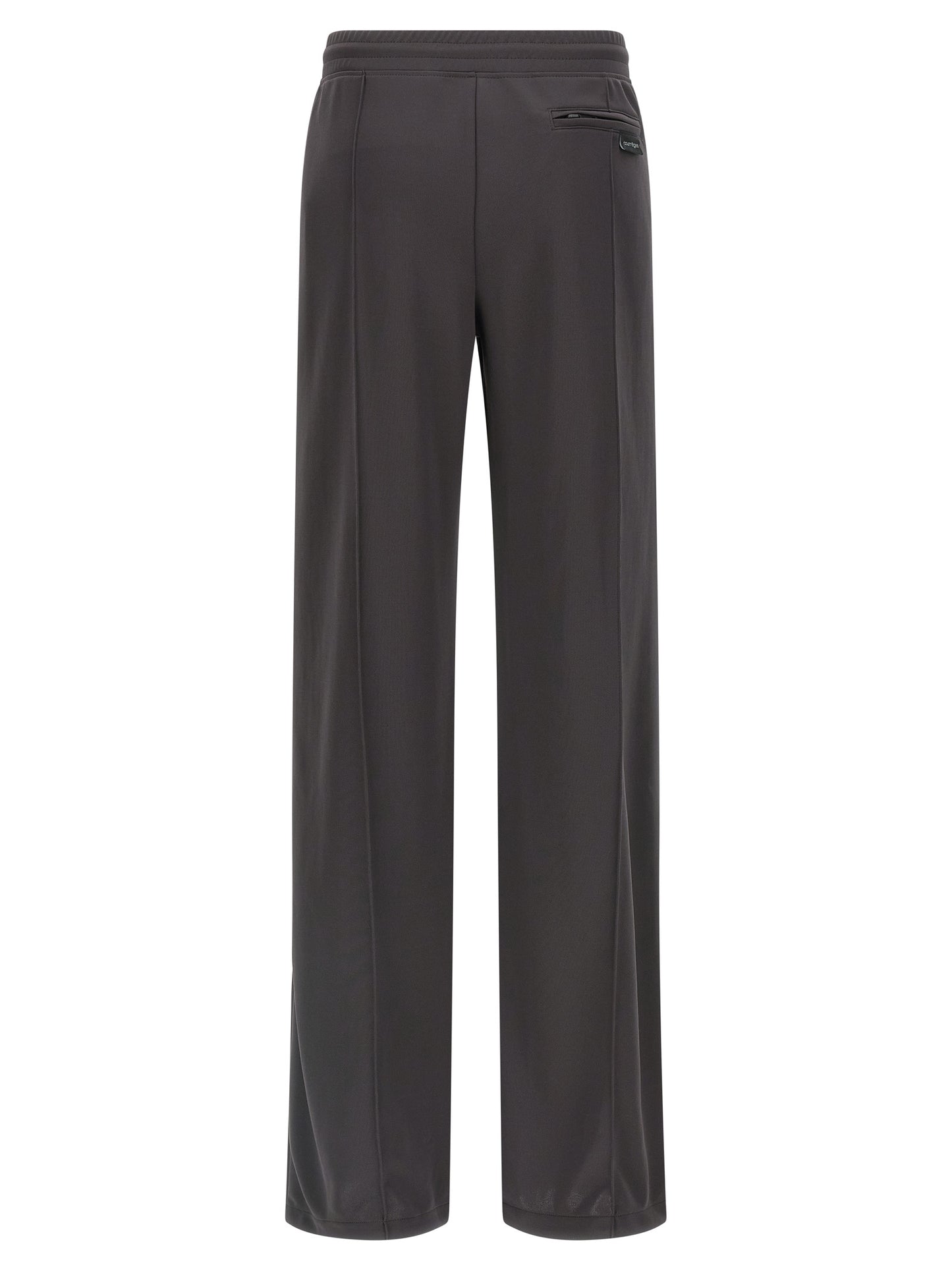 Joggers by Courrèges for women in polyester gray features an sartorial flared & wide and long with a cut for a sartorial finish.