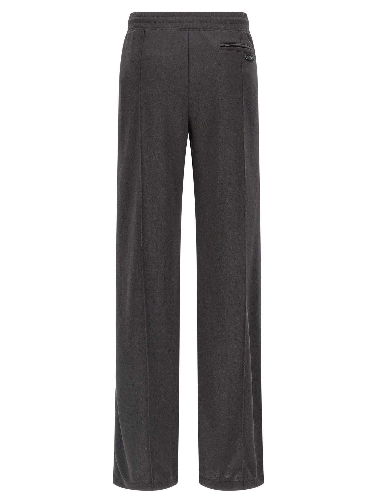Joggers by Courrèges for women in polyester gray features an sartorial flared & wide and long with a cut for a sartorial finish.