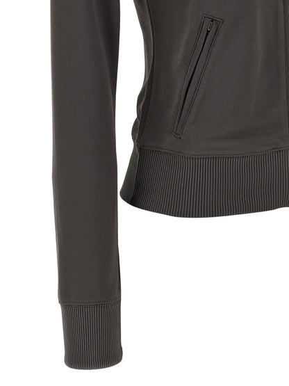 Activewear Sweatshirt by Courrèges for women in polyester gray & signature showcases a athletic silhouette with sleeves, a athletic , and high-performance for a athletic aesthetic.