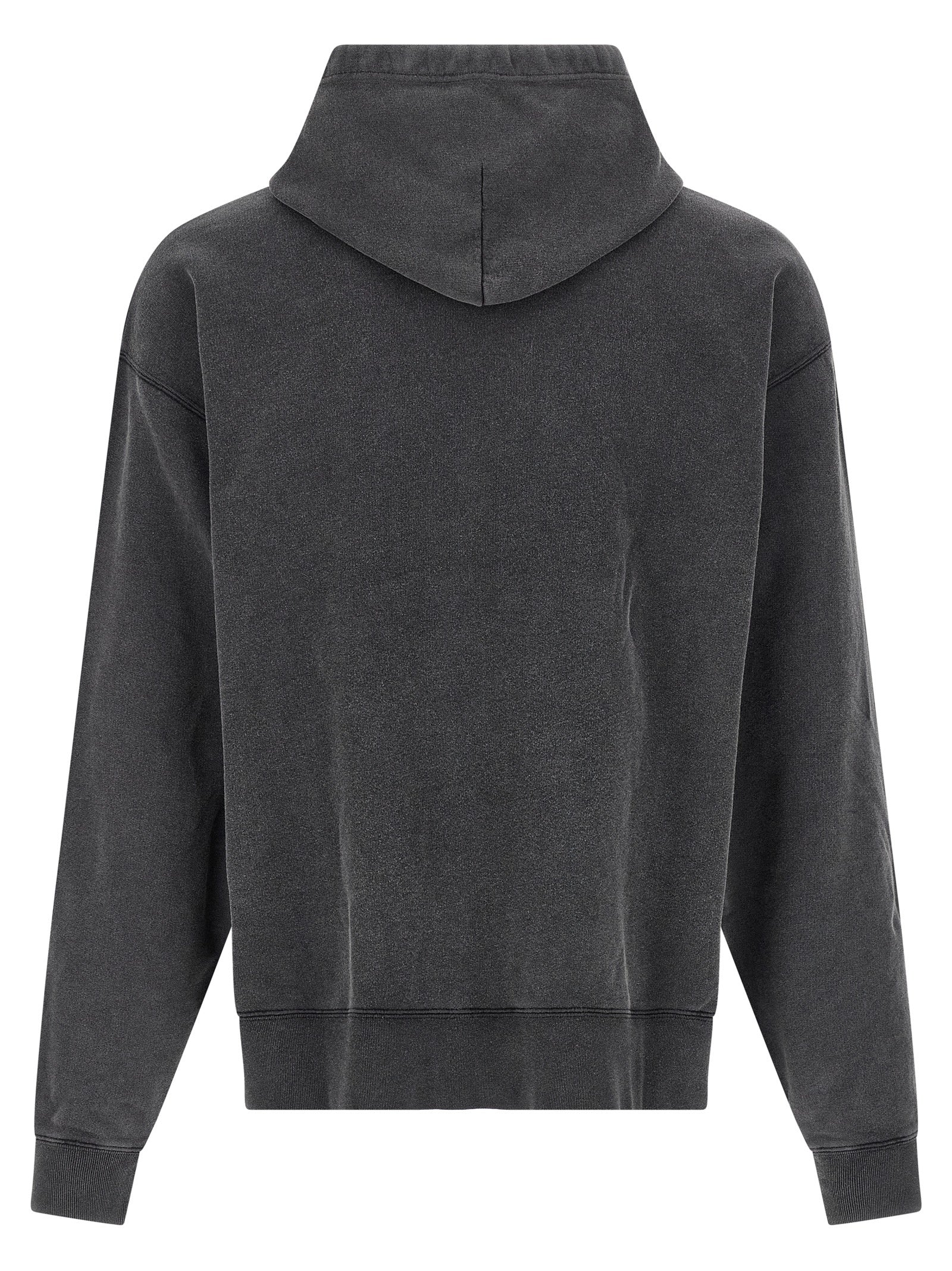 Sweatshirt Hoodie by Balenciaga for men in cotton bicolour, black, white & print features an dramatic silhouette, showcasing a sophisticated hooded neckline and dramatic for a refined, modern aesthetic.