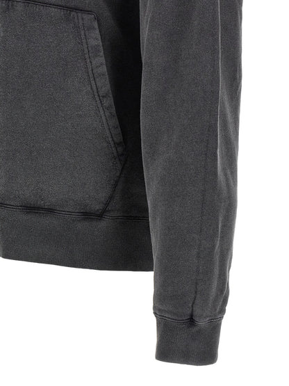 Sweatshirt Hoodie by Balenciaga for men in cotton bicolour, black, white & print features an avant-garde silhouette, showcasing a sophisticated hooded neckline and detail for a truly avant-garde finish.
