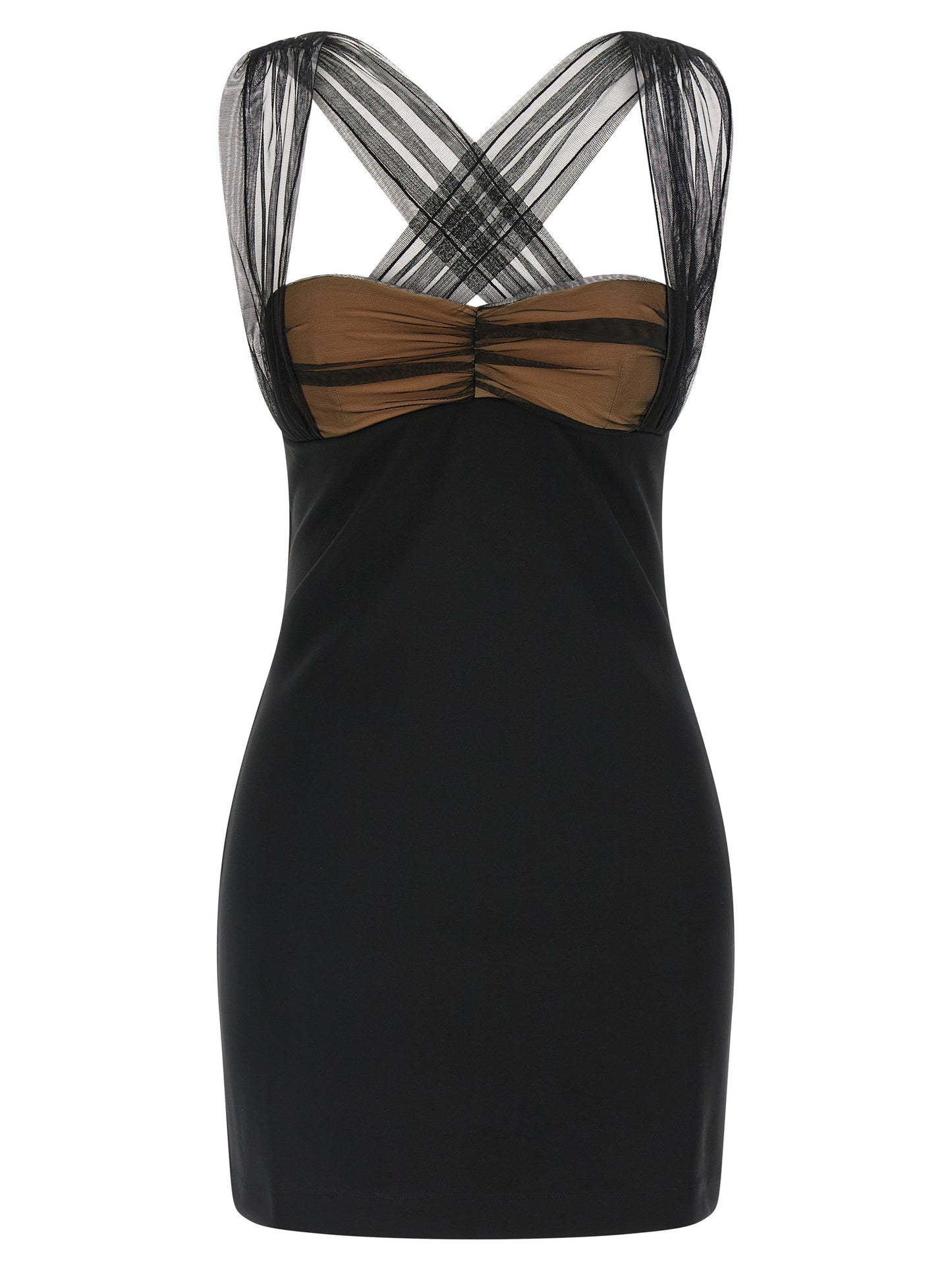 Nensi Dojaka Black Viscose Short Dress