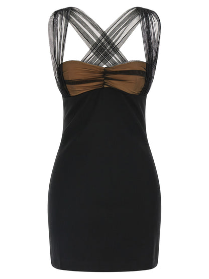 Nensi Dojaka Black Viscose Short Dress