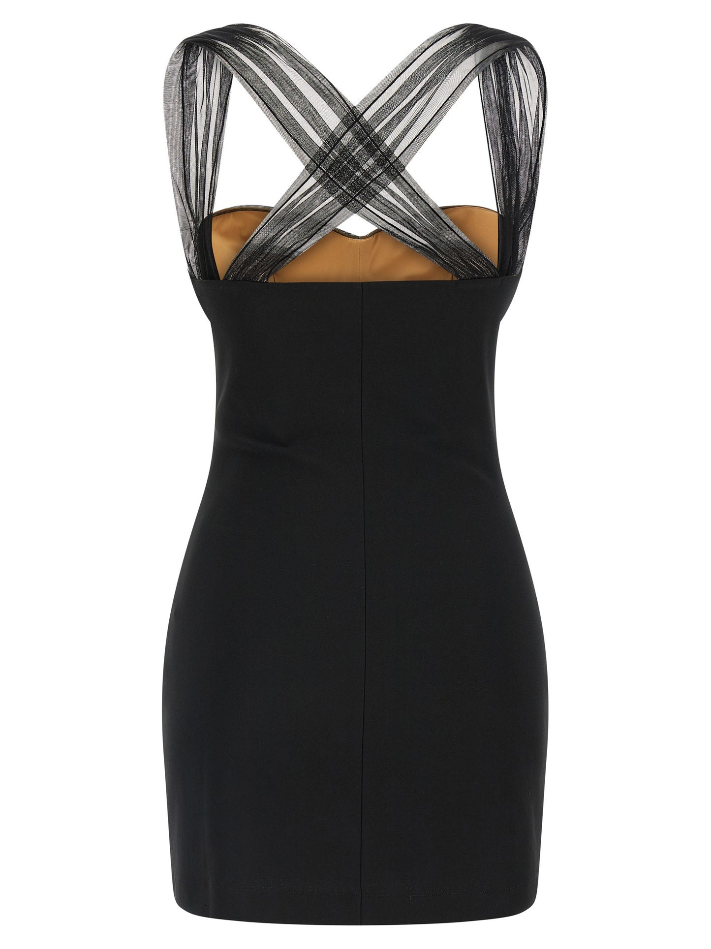 Nensi Dojaka Black Viscose Short Dress