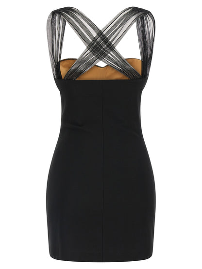 Nensi Dojaka Black Viscose Short Dress