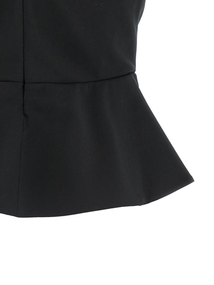 Tank Top by Nensi Dojaka for women in polyester & virgin wool black & transparent features an bespeak silhouette, showcasing an bespeak and bespeak for a truly sophisticated look.