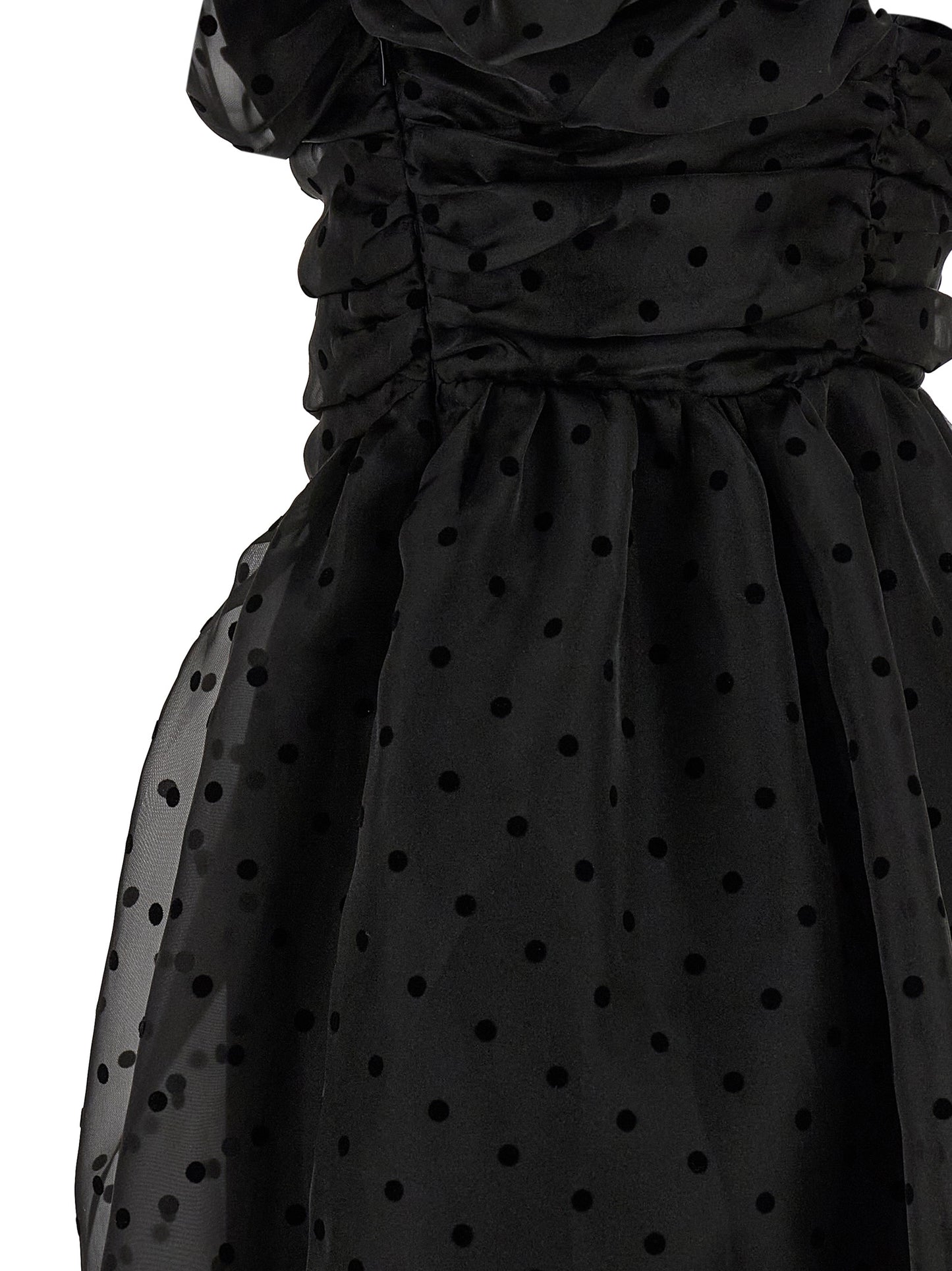 Ganni Black Recycled Polyester Midi Dress