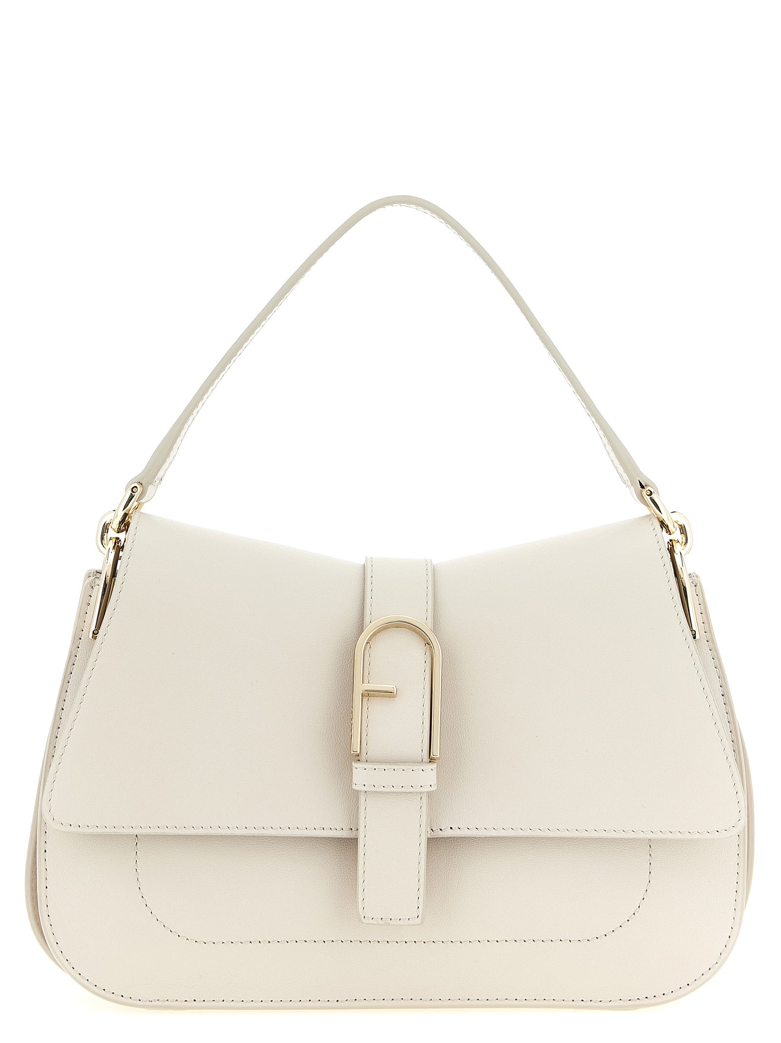 Shoulder Sling Flap Bag by Furla for women in calfskin leather beige features a effortless chic silhouette with a secure flap, ample , and versatile shoulder-strap, adjustable-strap & handle for a effortless chic finish.