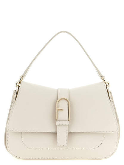 Shoulder Sling Flap Bag by Furla for women in calfskin leather beige features a effortless chic silhouette with a secure flap, ample , and versatile shoulder-strap, adjustable-strap & handle for a effortless chic finish.