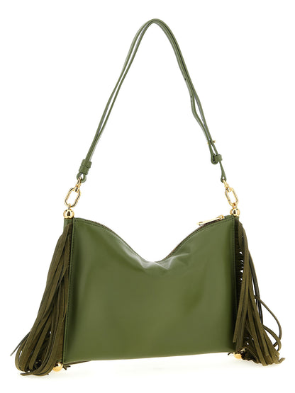 Mini Shoulder Bag by Furla for women in pu leather bicolour & green presents a statuesque silhouette, showcasing a secure zipper and statuesque with versatile shoulder-strap & adjustable-strap for a sophisticated look.
