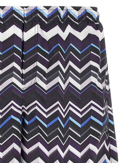 Missoni Men's Polyester Swim Shorts - Multicolor Print