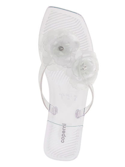 Flip-Flops Sliders Sandals Flat Shoes by Coperni for women in pvc transparent showcases a resplendent Women's PVC Flip-Flops Sliders Sandals Flat Shoes aesthetic with a and .