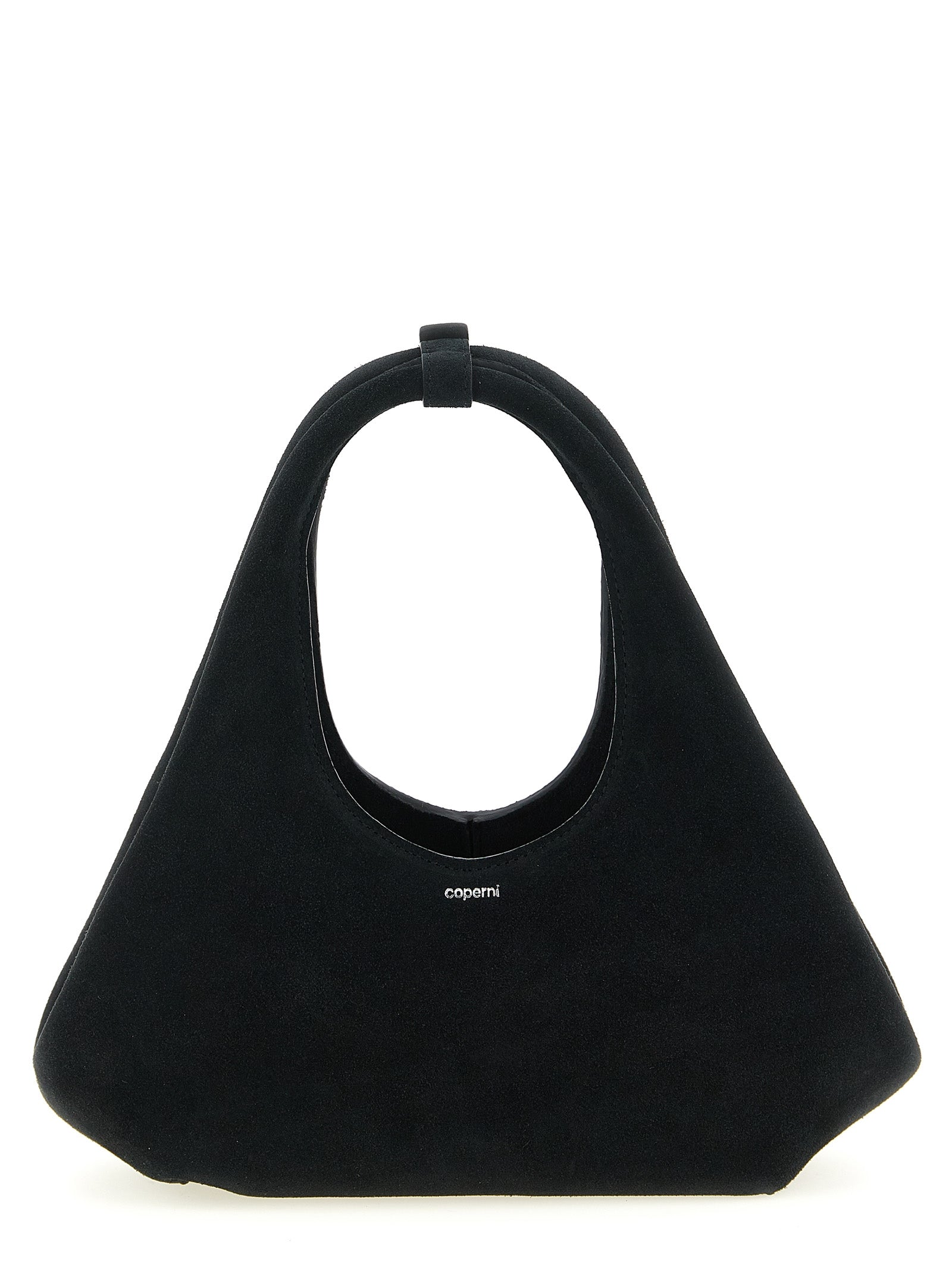 Mini Handbag by Coperni for women in bos taurus calf suede leather black features a exquisite silhouette, showcasing a secure zipper and exquisite with versatile handle for a exquisite finish.