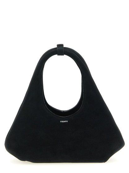 Mini Handbag by Coperni for women in bos taurus calf suede leather black features a exquisite silhouette, showcasing a secure zipper and exquisite with versatile handle for a exquisite finish.
