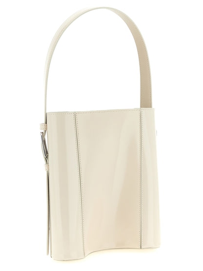 Shoulder Bucket Bag by Coperni for women in leather beige features a stately silhouette, showcasing a secure , ample , and stately shoulder-strap, adjustable-strap & handle for a stately finish.