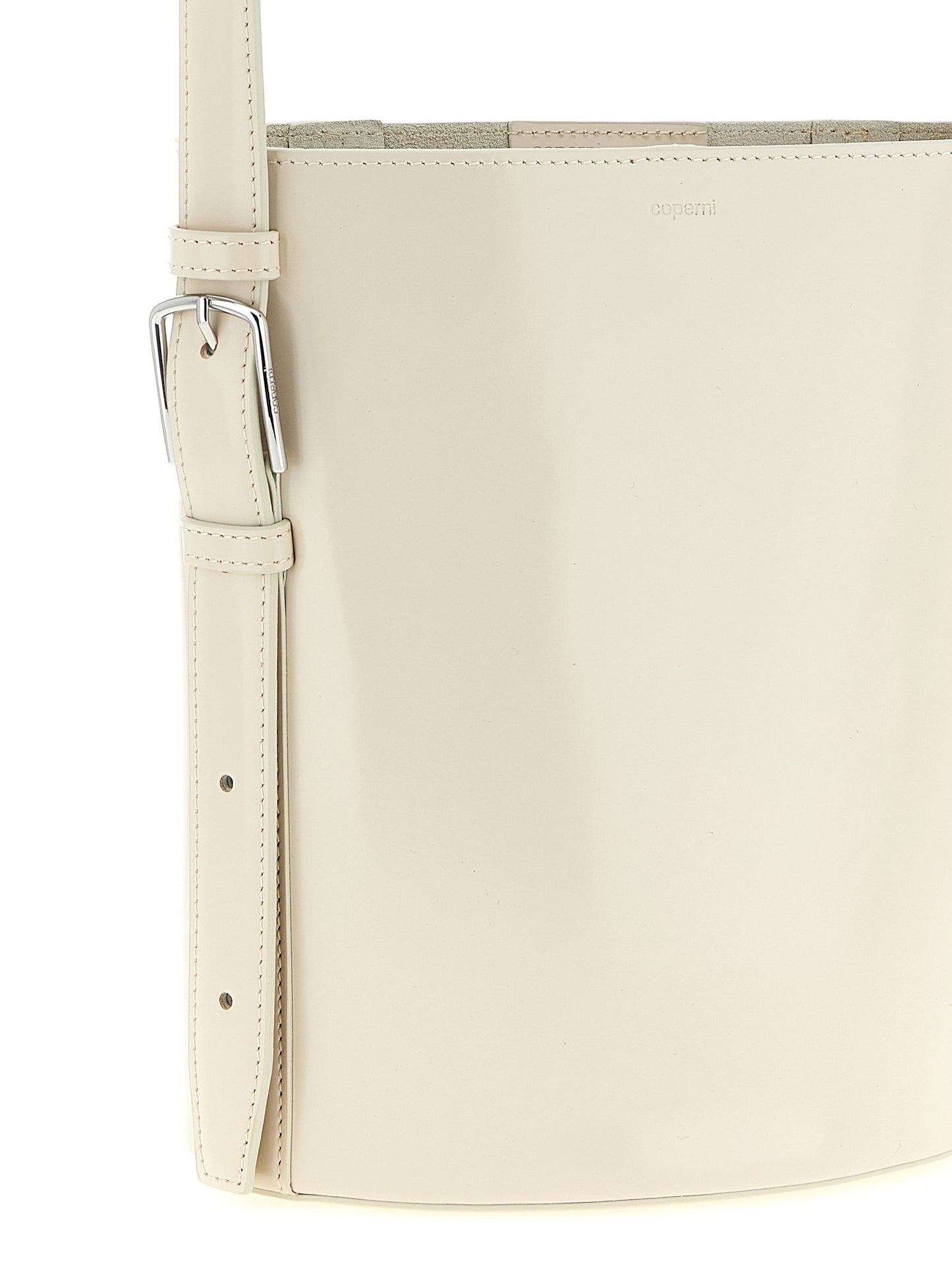 Shoulder Bucket Bag by Coperni for women in leather beige features a effortless chic silhouette with a secure , ample , and versatile shoulder-strap, adjustable-strap & handle for a effortless chic finish.