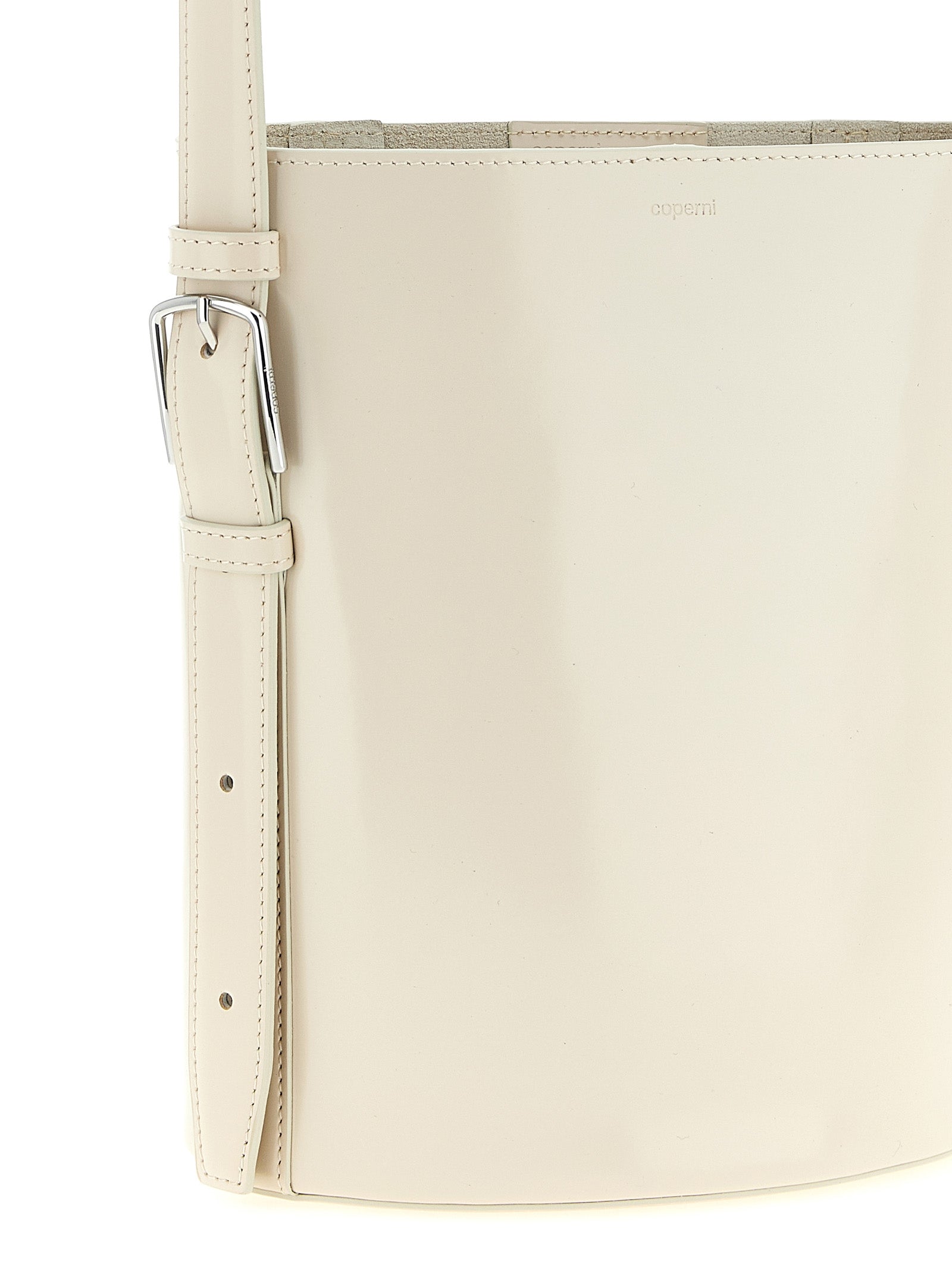 Shoulder Bucket Bag by Coperni for women in leather beige features a effortless chic silhouette with a secure , ample , and versatile shoulder-strap, adjustable-strap & handle for a effortless chic finish.