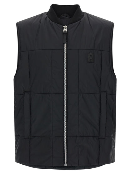 Vest by Mackage for men in nylon & silicone black & silver features a stylish silhouette, showcasing distinct and a refined for a truly stylish finish.
