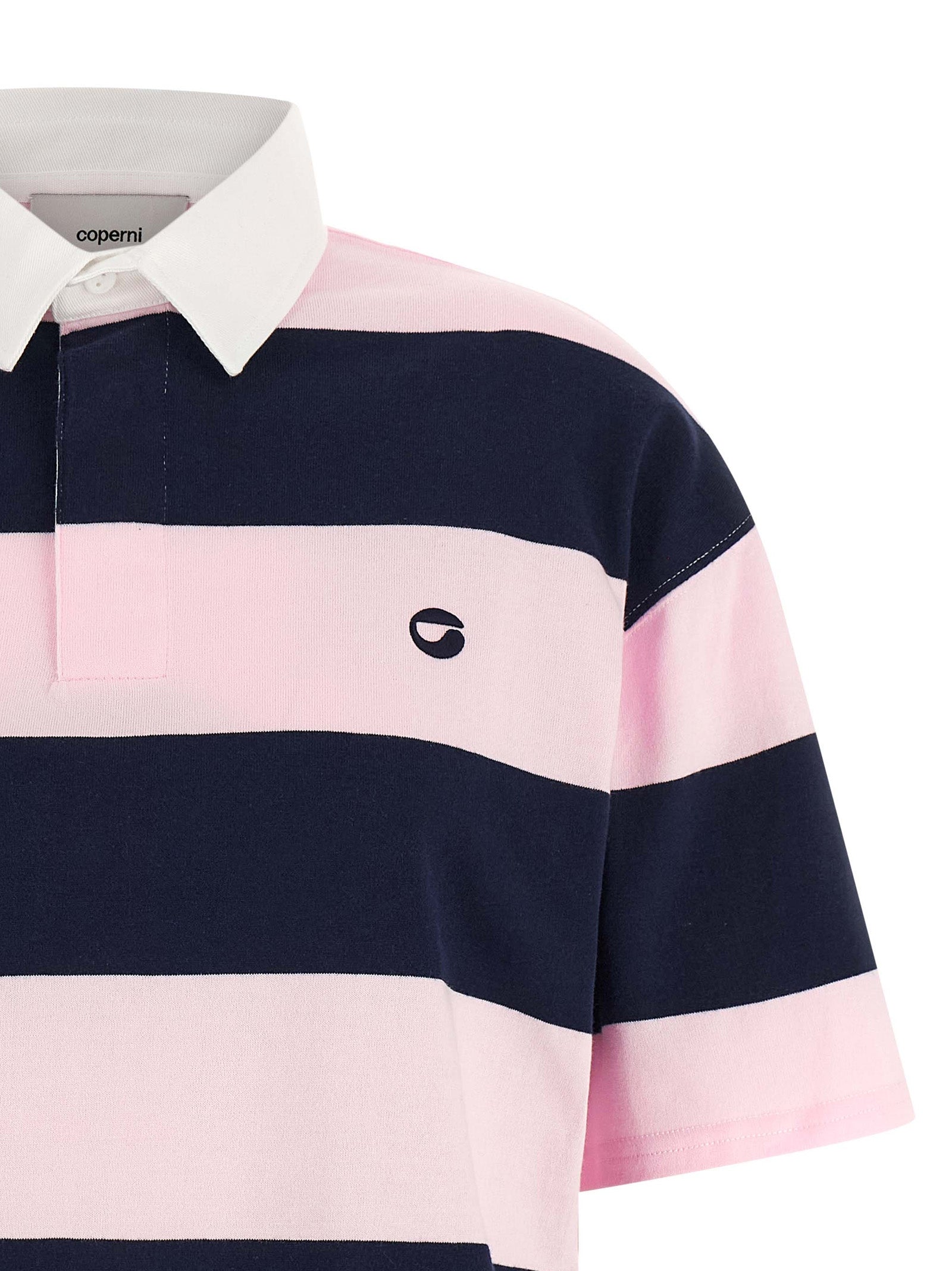 Polo Shirt by Coperni for women in organic cotton multicolor & striped presents a crisp silhouette, artfully detailed with a crisp and crisp .
