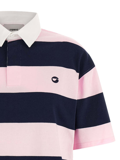 Polo Shirt by Coperni for women in organic cotton multicolor & striped presents a crisp silhouette, artfully detailed with a crisp and crisp .