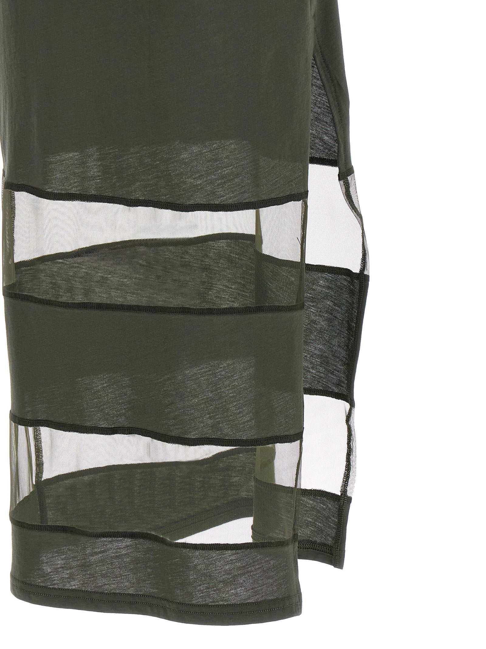 Dress by Coperni for women in stretch polyamide cotton bicolour, green, transparent & striped features an cute silhouette, detailed with a and that elegantly flows into a cute short long.