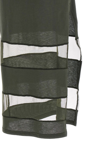 Dress by Coperni for women in stretch polyamide cotton bicolour, green, transparent & striped features an cute silhouette, detailed with a and that elegantly flows into a cute short long.