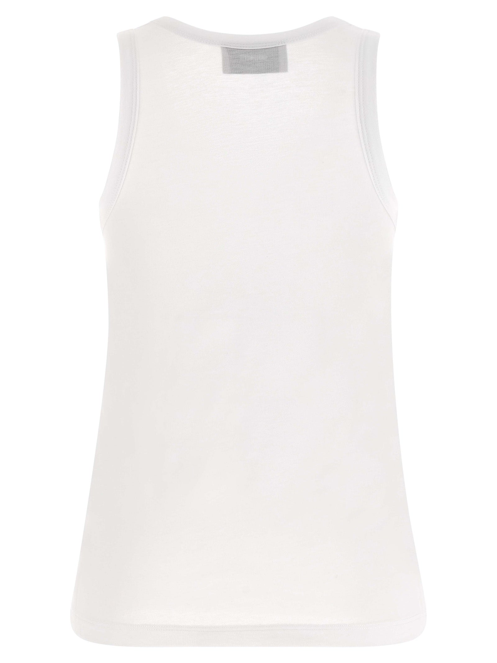 Tank Top by Coperni for women in modal & cotton white showcases a sublime silhouette, with and round neckline details for a sublime finish.