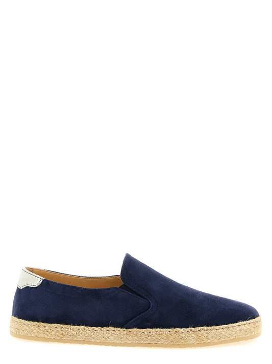Brunello Cucinelli Blue Calfskin Espadrilles