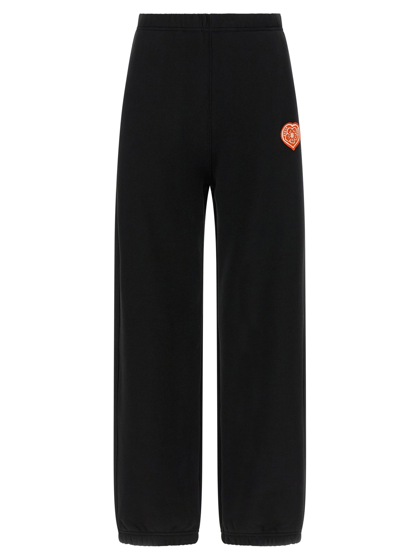 Joggers by Kenzo for women in cotton black presents a tailored silhouette, showcasing a tailored straight-leg and long cut with a refined for a truly tailored aesthetic.
