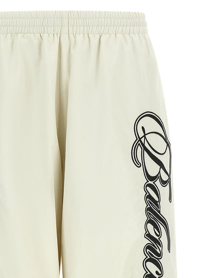 Activewear Pants by Balenciaga for women in nylon canvas multicolor features an dynamic straight-leg & athletic with a long and , expertly finished with functional for a dynamic silhouette.