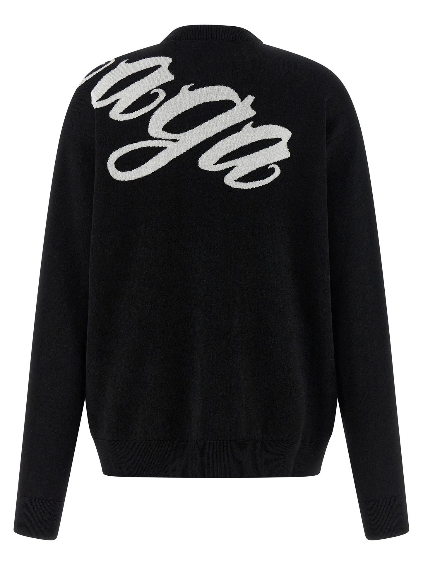 Cardigan by Balenciaga for women in stretch polyamide cotton bicolour, black, white, patterned & jacquard features a nuanced silhouette with a refined crew neckline and nuanced detailing for a sophisticated look.