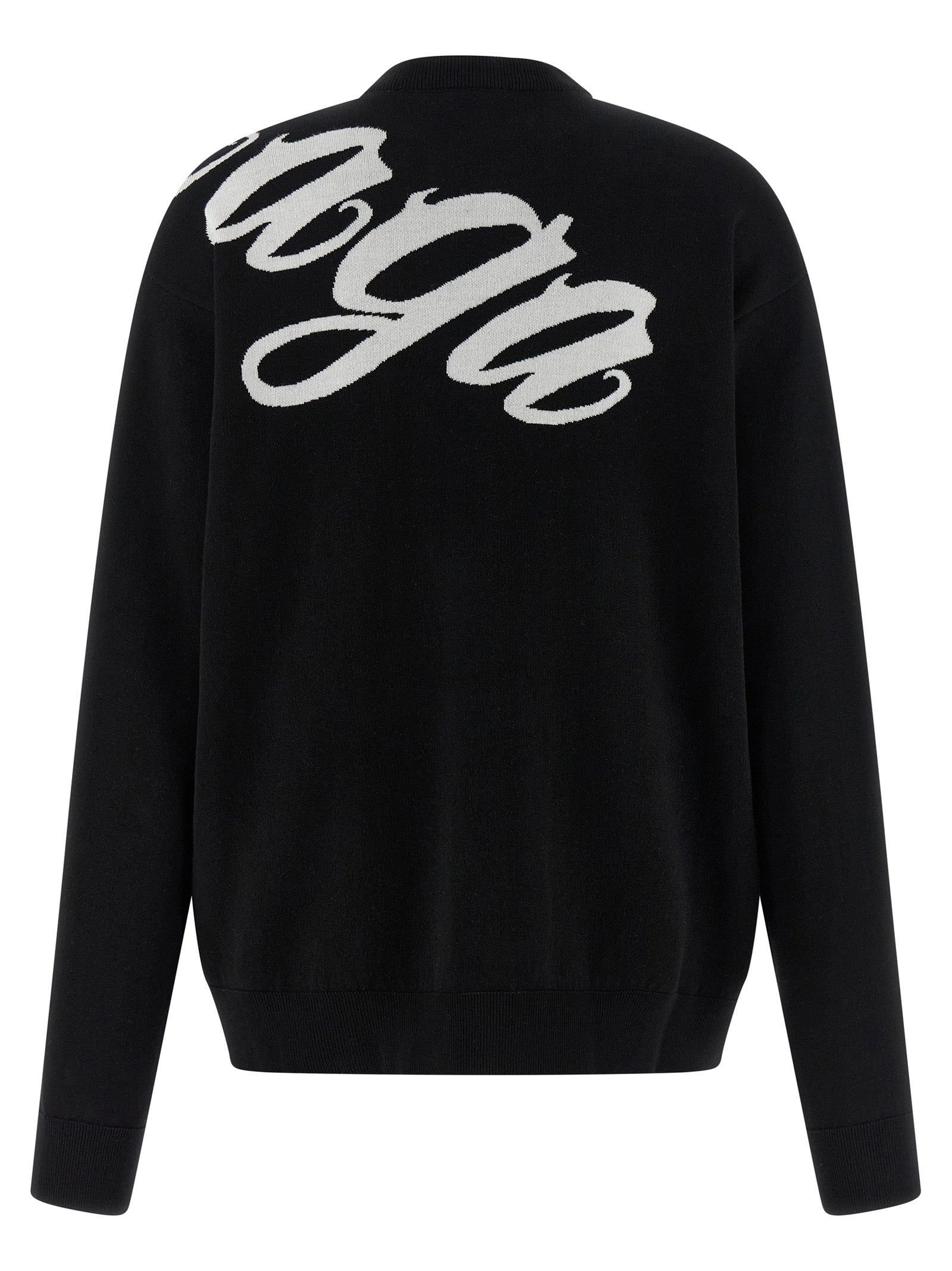 Cardigan by Balenciaga for women in stretch polyamide cotton bicolour, black, white, patterned & jacquard features a nuanced silhouette with a refined crew neckline and nuanced detailing for a sophisticated look.