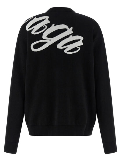 Cardigan by Balenciaga for women in stretch polyamide cotton bicolour, black, white, patterned & jacquard features a nuanced silhouette with a refined crew neckline and nuanced detailing for a sophisticated look.