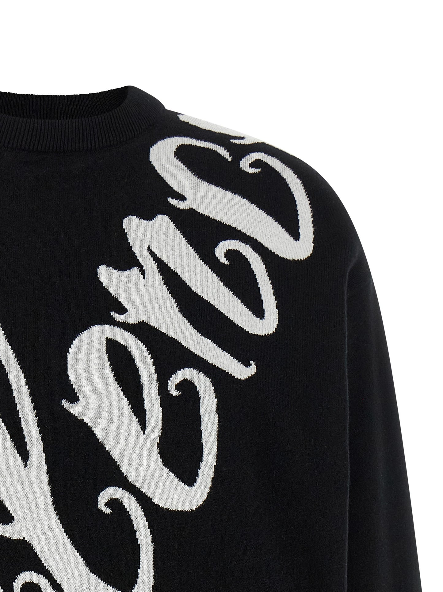 Cardigan by Balenciaga for women in stretch polyamide cotton bicolour, black, white, patterned & jacquard showcases a captivating silhouette, artfully detailed with a captivating and crew neckline for a truly sophisticated captivating look.