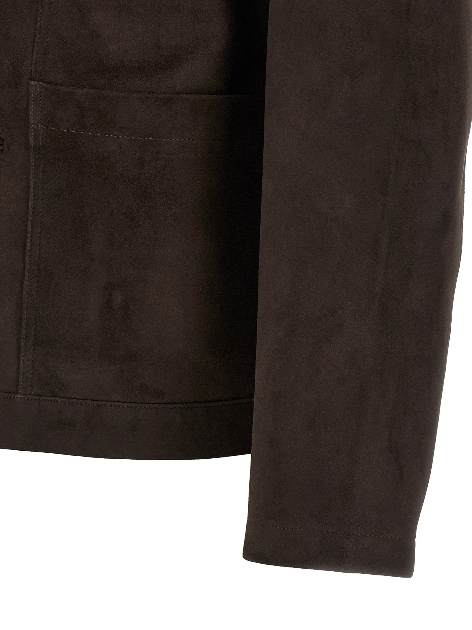 Jacket by GIORGIO BRATO for men in suede leather brown presents a authentic silhouette, artfully detailed with a authentic and functional pockets for a premium authentic finish.