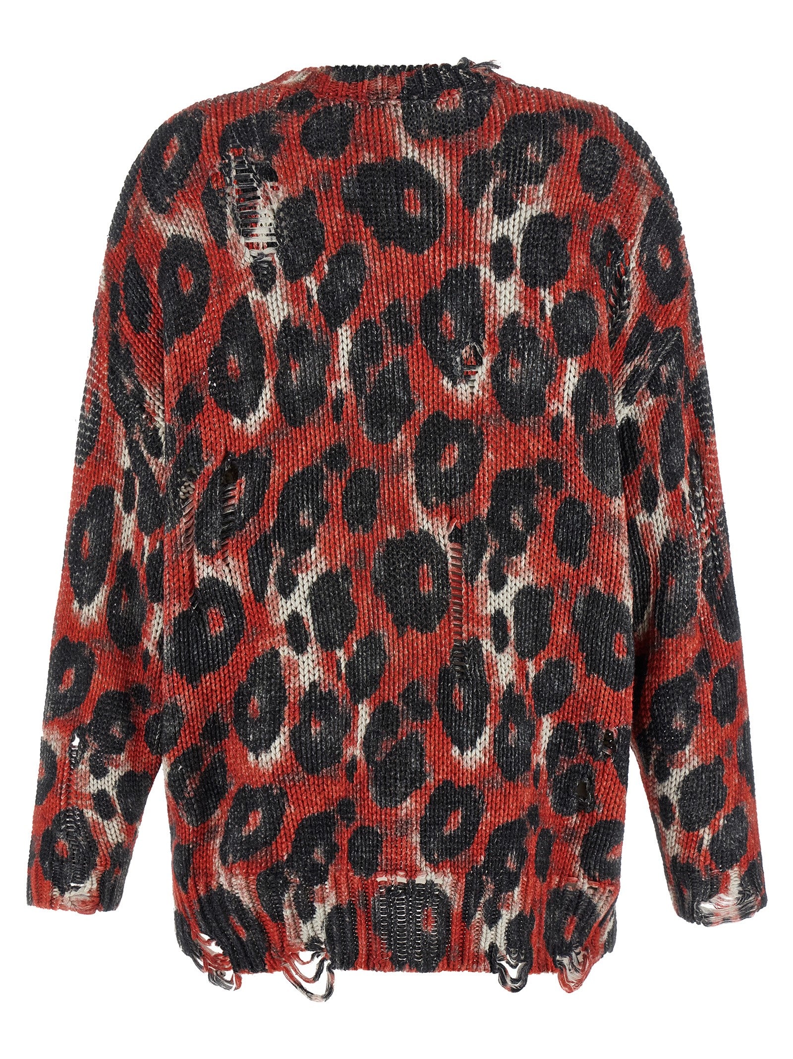 Cardigan by R13 for women in cotton animal, multicolor, red, patterned & print showcases a luxurious silhouette, meticulously detailed with a sophisticated crew neckline and for a refined finish.