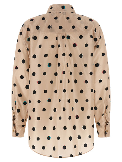 Blouse by Fendi for women in silk multicolor, pink, dots & print showcases a sleek silhouette, elegantly detailed with a sleek and for a sleek finish.